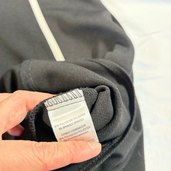 Gabby Skye womens black fit flare dress white stripe detail.  Size 4. keyhole - Picture 3 of 6